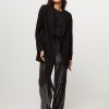 Women Co'Couture Pants And Jumpsuits | Sage, Woven Sequins Trousers Black