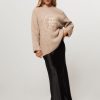 Women Tommy Hilfiger Sweaters And Cardigans | Alpaca Mix Melange Logo Jumper Sand