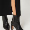 Women Brown Dot. Boots | Hillary, Leather Ankle Boots Black