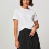 Women Samsoe Samsoe Tops And Blouses | Camino, Organic Cotton Top White