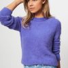 Women Ganni Sweaters And Cardigans | Alpaca Mix Jumper Purple