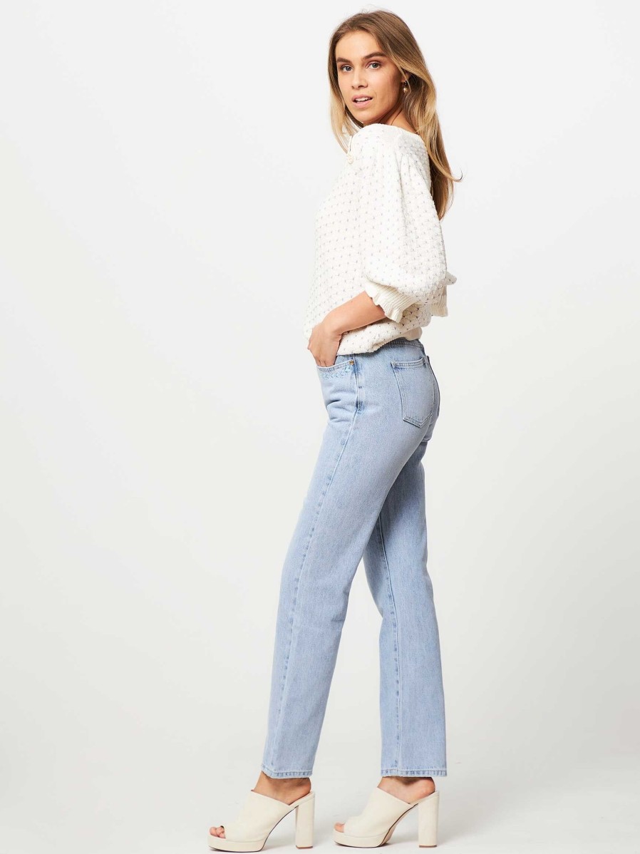 Women Fabienne Chapot Jeans | Lola, High Waist Straight Fit Jeans Blue