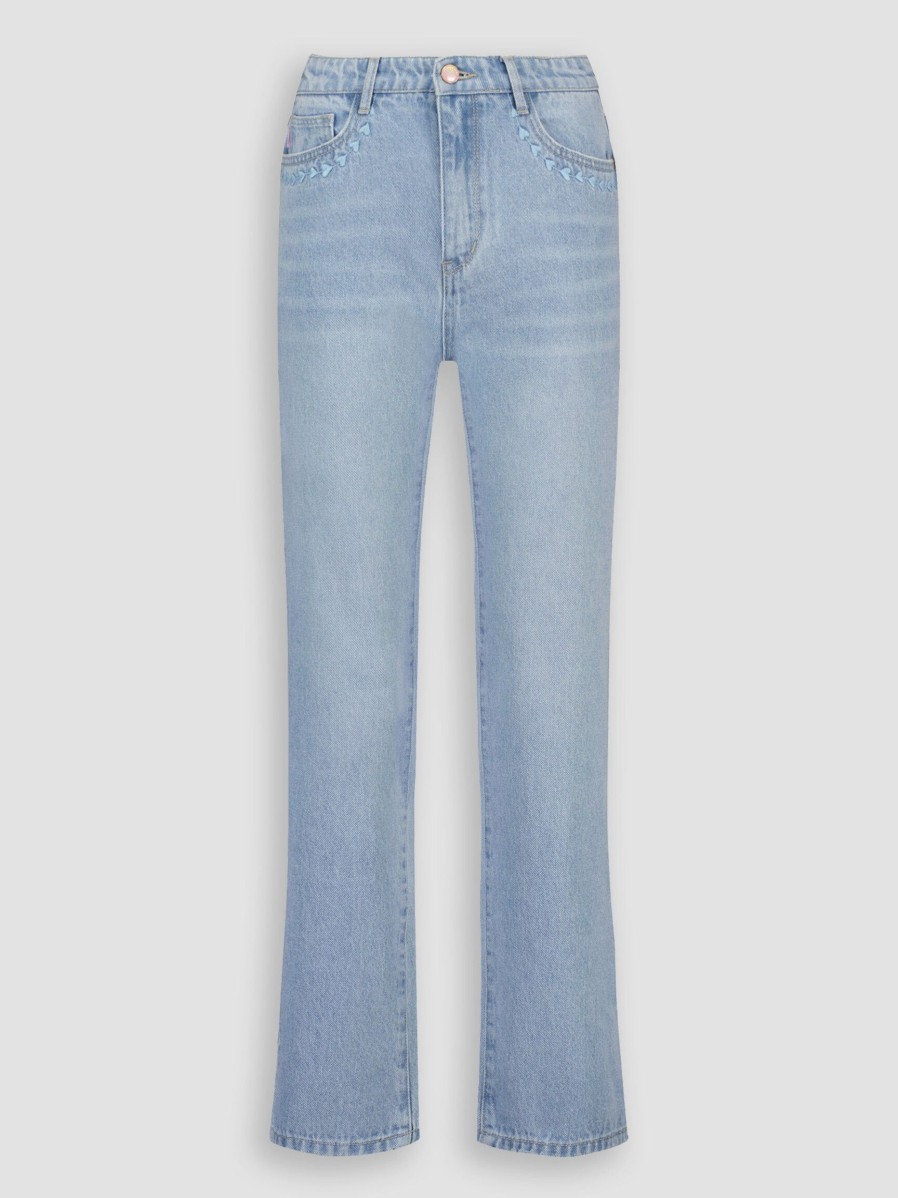 Women Fabienne Chapot Jeans | Lola, High Waist Straight Fit Jeans Blue