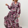 Women Fabienne Chapot Dresses And Tunics | Chou Chou, Viscose Maxi Dress With Print Pink