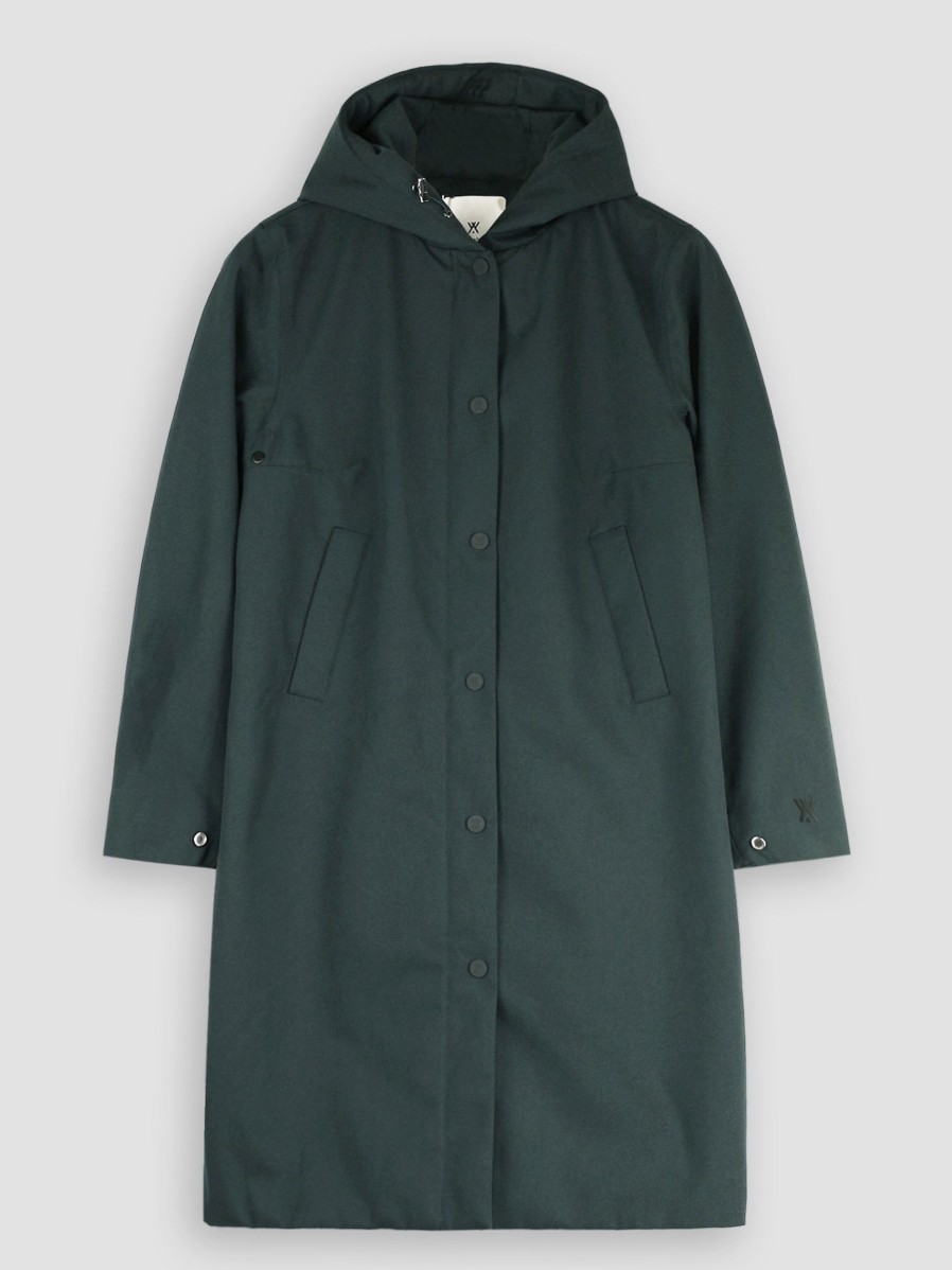 Women Welter Shelter Outerwear | Not So Long Tube, Technical Lined Parka Dark Green