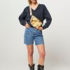 Women Bellerose Sweaters And Cardigans | Fellow, Cotton Mix Garment Dyed Sweater Dark Blue