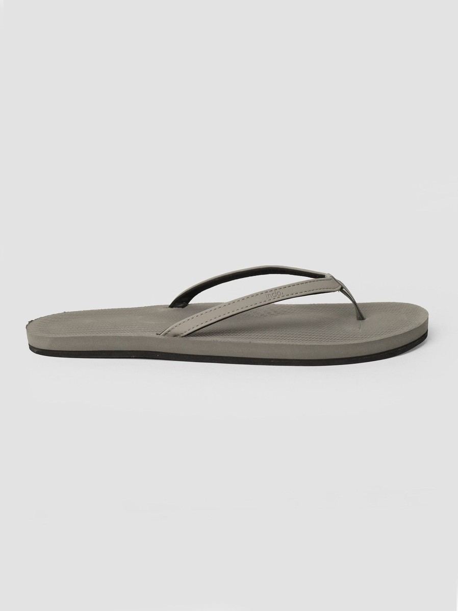 Women Indosole Flip Flops | Recycled Rubber Flip Flops Grey