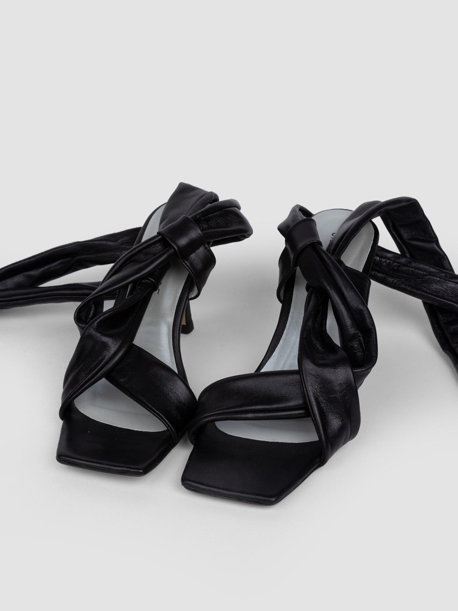 Women Silver Grace Sandals | Bronx, Leather Sandals Black