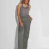 Women Humanoid Pants And Jumpsuits | Kally, Viscose/Linen Mix Trousers Greygreen