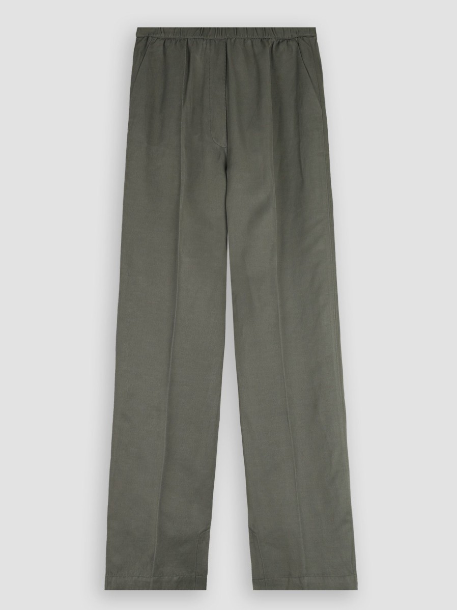 Women Humanoid Pants And Jumpsuits | Kally, Viscose/Linen Mix Trousers Greygreen