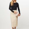 Women Graumann Skirts | Lola, Cotton Pencil Skirt Sand