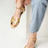 Women Anonymous Copenhagen Sandals | Niabi, Leather Sandals Gold Colour