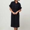 Women Trvl Drss Dresses And Tunics | Vermont, Woven Button Down Dress Dark Blue