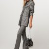 Women Gestuz Pants And Jumpsuits | Yaira, Viscose Mix Trousers With Lurex Grey