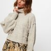 Women Mes Demoiselles Sweaters And Cardigans | Baku, Wool Mix Melange Turtleneck Grey