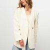 Women Modstrom Blazers And Jackets | Dime, Cotton Mix Boucle Blazer Ecru