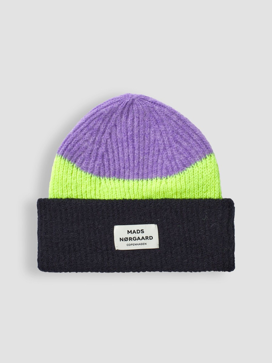 Women Mads Norgaard Hats And Beanies | Anuska, Wool Mix Hat Purple