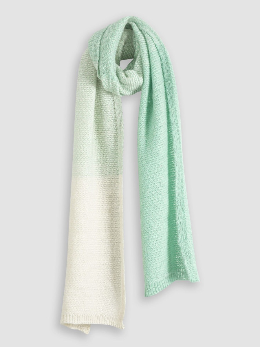 Women Gloria! Gloria! Scarves | Dreamy, Mohair Mix Scarf With Pattern Mint Green