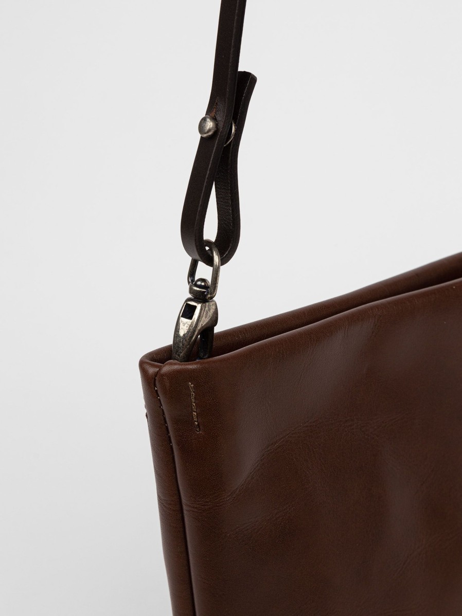 Women Ellen Truijen Bags | Leather Crossbody Bag Dark Brown