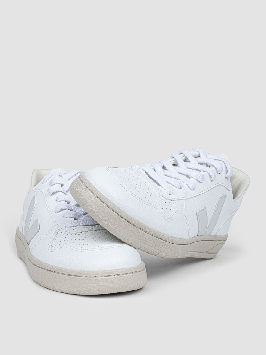 Women Veja Sneakers | V-10, Ecological Leather Sneakers Off White