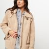 Women Five Paris Outerwear | Volupte, Woven Teddy Jacket Beige