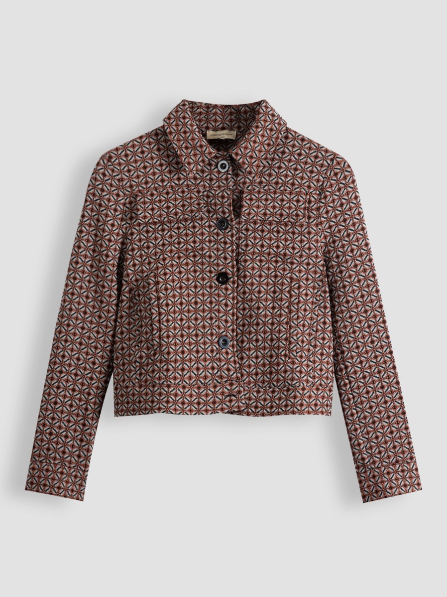 Women La Fee Maraboutee Blazers And Jackets | Pigale, Cotton Mix Jacket With Pattern Terracotta