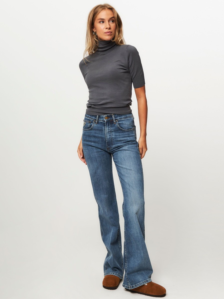 Women Lois Jeans | Riley, High Waist Flared Fit Jeans Blue