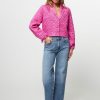 Women Baum und Pferdgarten Blazers And Jackets | Bevin, Woven Cropped Blazer With Pattern Pink