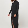 Women Semicouture Dresses And Tunics | Wool/Cashmere Mix Melange Dress With Turleneck Anthracite