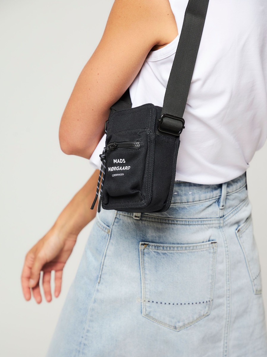 Women Mads Norgaard Bags | Recy, Cotton Crossbody Bag Black