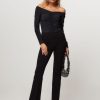 Women Co'Couture Pants And Jumpsuits | Stacy, Viscose Mix Flared Trousers Black