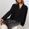 Women Essentiel Antwerp Blazers And Jackets | Eprince, Woven Cropped Blazer Black