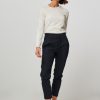 Women Drykorn Pants And Jumpsuits | Level, Cotton Stretch Trousers Dark Blue