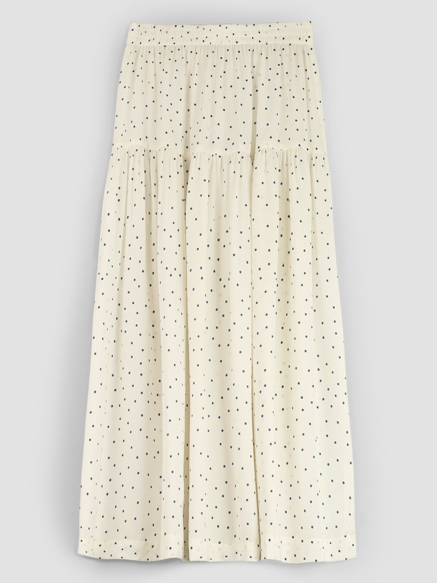 Women Lollys Laundry Skirts | Cokko, Sustainable Woven Skirt With Dot Print Cream