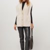 Women Drykorn Outerwear | Eydon, Woven Teddy Bodywarmer Cream