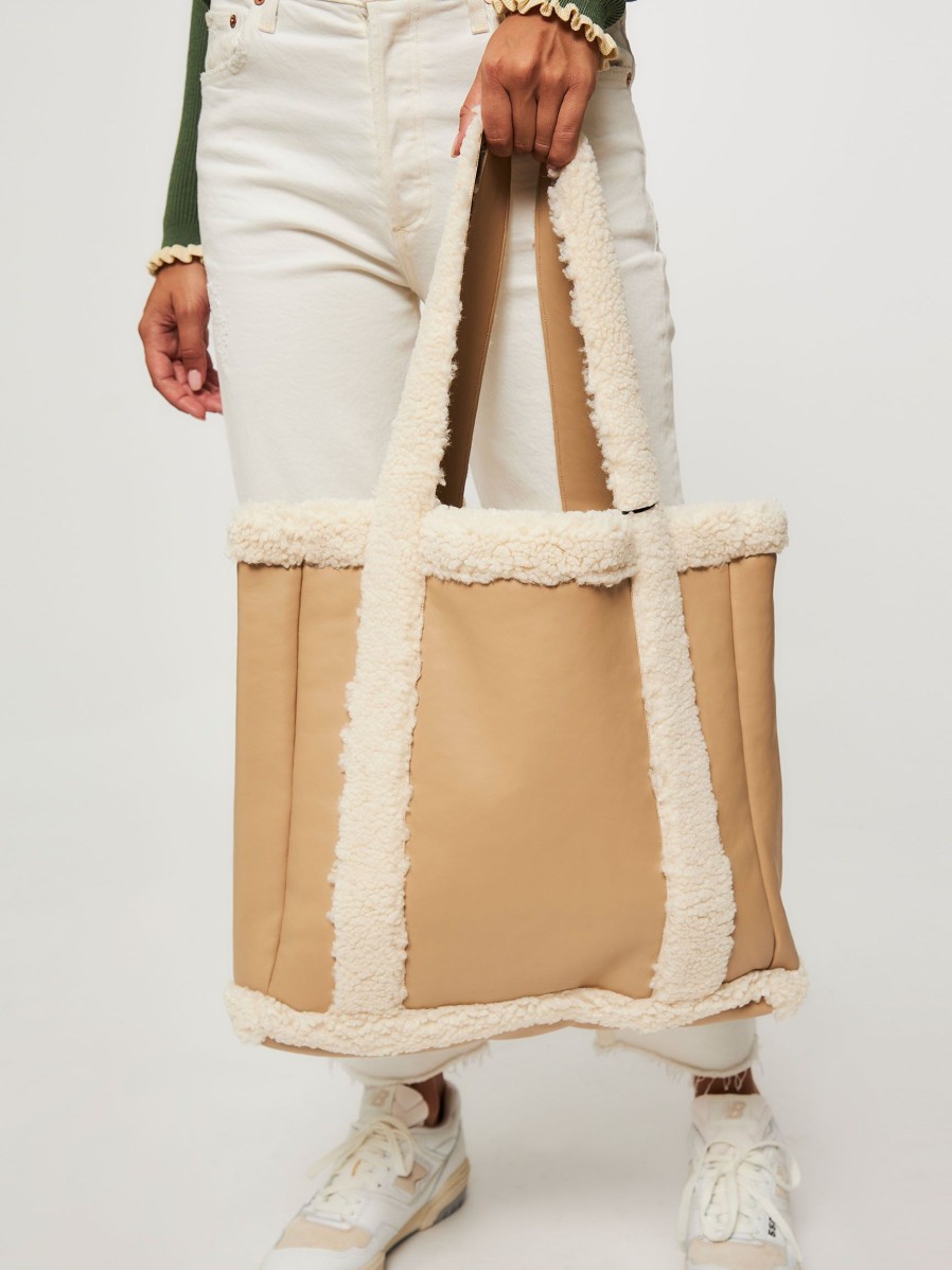 Women Another-Label Bags | Yara, Woven Teddy Shopper Off White