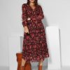 Women Leon and Harper Dresses And Tunics | Ryu, Viscose Dress With Print Red