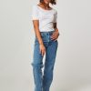 Women Samsoe Samsoe Jeans | Riley, Duuzame Mid Waist Straight Jeans Blue