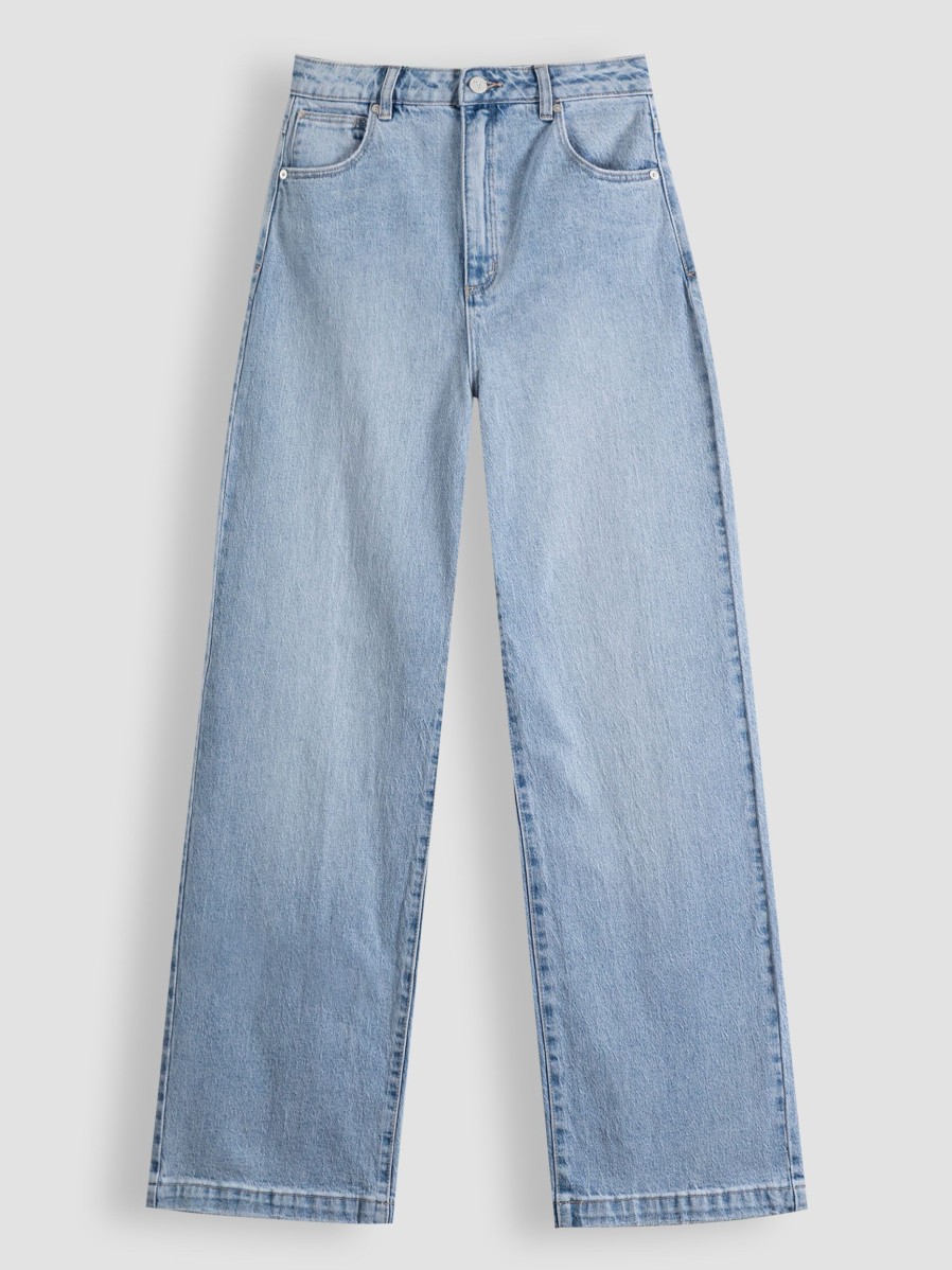 Women Abrand Jeans | High Waist Wide Leg Jeans Light Blue