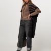 Women Yaya Sweaters And Cardigans | Wool Mix Cardigan With Pattern Brown