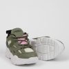 Women Essentiel Antwerp Sneakers | Evangelo, Leather Look Sneakers Dark Green