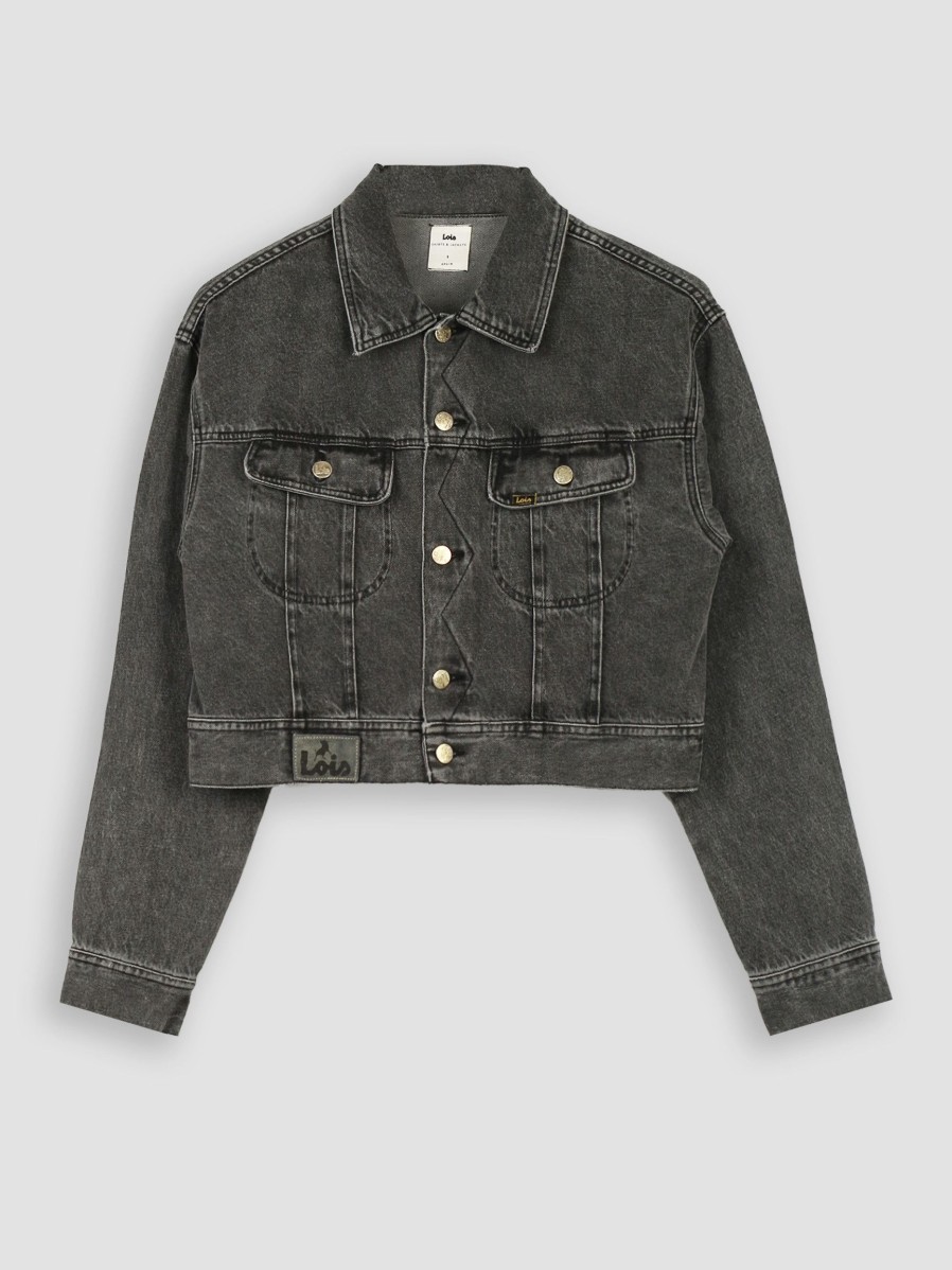 Women Lois Outerwear | Torero, Cropped Denim Jack Anthracite