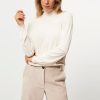 Women Summum Tops And Blouses | Viscose Mix Fine Knitted Top Ecru