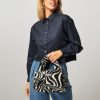 Women Wouf Bags | Hypnotic, Teddy Handbag With Pattern Black