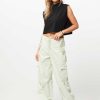 Women Samsoe Samsoe Pants And Jumpsuits | Chi, Cotton Cargo Trousers Mint Green