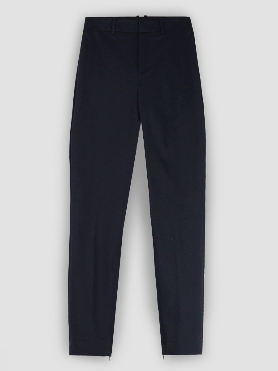 Women Drykorn Pants And Jumpsuits | Winch, Cotton Stretch Trousers Dark Blue