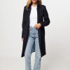 Women Drykorn Outerwear | Harleston, Wool Mix Fitted Coat Dark Blue