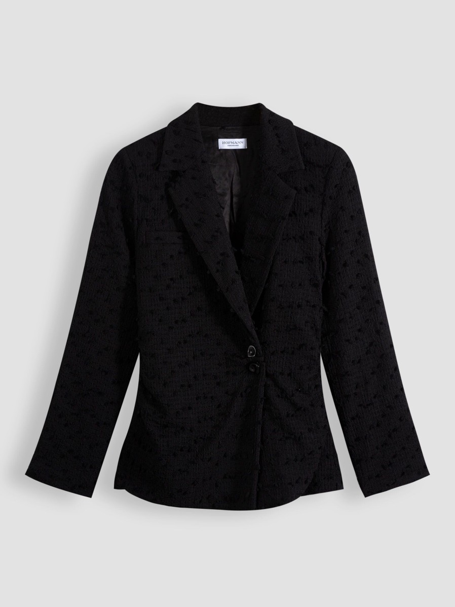 Women Hofmann Copenhagen Blazers And Jackets | Lori, Woven Blazer With Structure Black