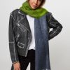 Women Samsoe Samsoe Scarves | Carry, Alpaca Mix Scarf With Pattern Green