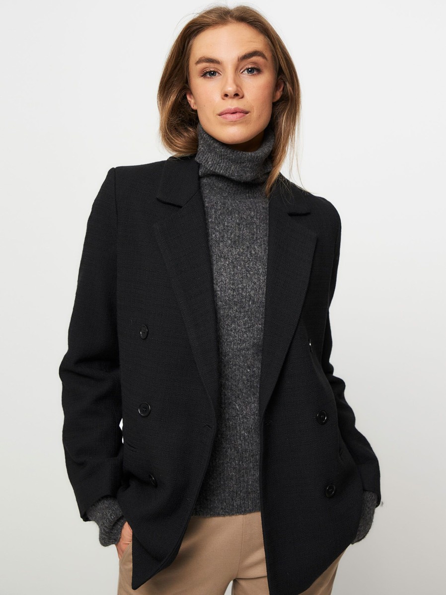 Women Graumann Blazers And Jackets | Sika, Cotton Mix Blazer Black